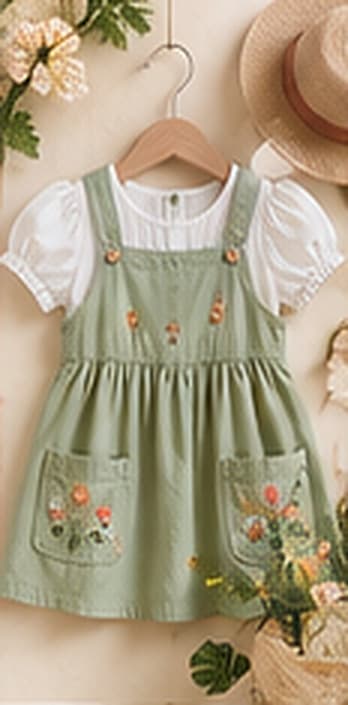 Little Garden Pinafore on a hanger