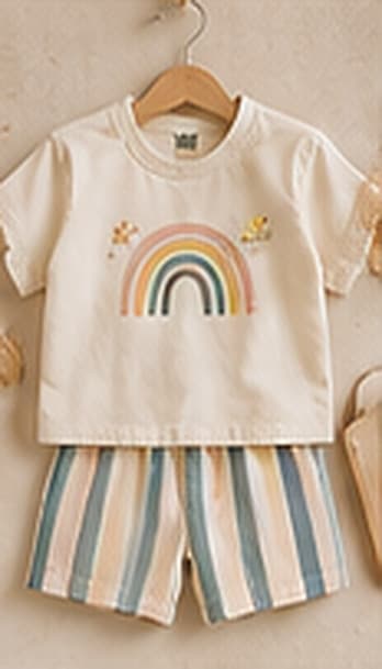 Rainbow Co-ord on a hanger