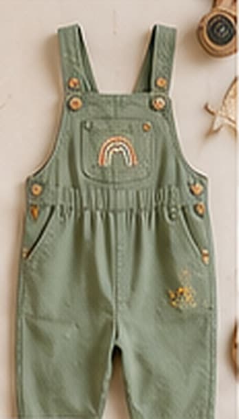 Everyday Dungarees on a hanger
